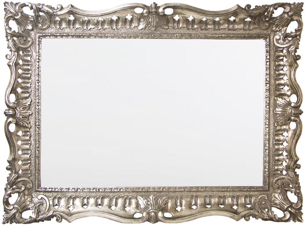 AF032AS Wall décor art mirror silver classic ornate rectangular